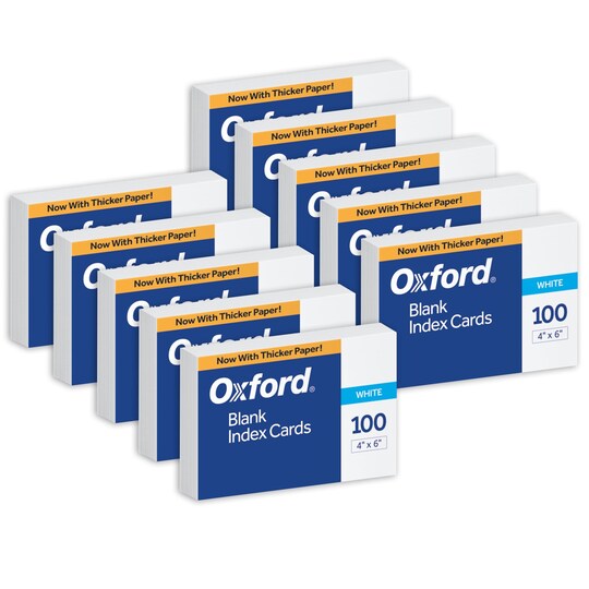 Blank Index Cards, 4" x 6", White, 100 Per Pack, 10 Packs | Michaels Blank Index Cards, 4" x 6", White, 100 Per Pack, 10 Packs | Michaels